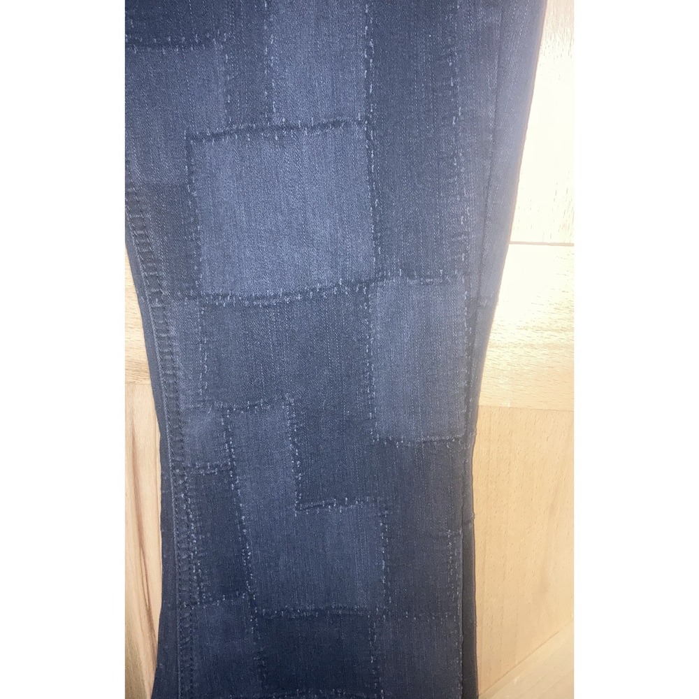 Rock & Roll Cowgirl Western Black Patchwork Denim High Rise Flare Jeans W29 L33 - Picture 4 of 11